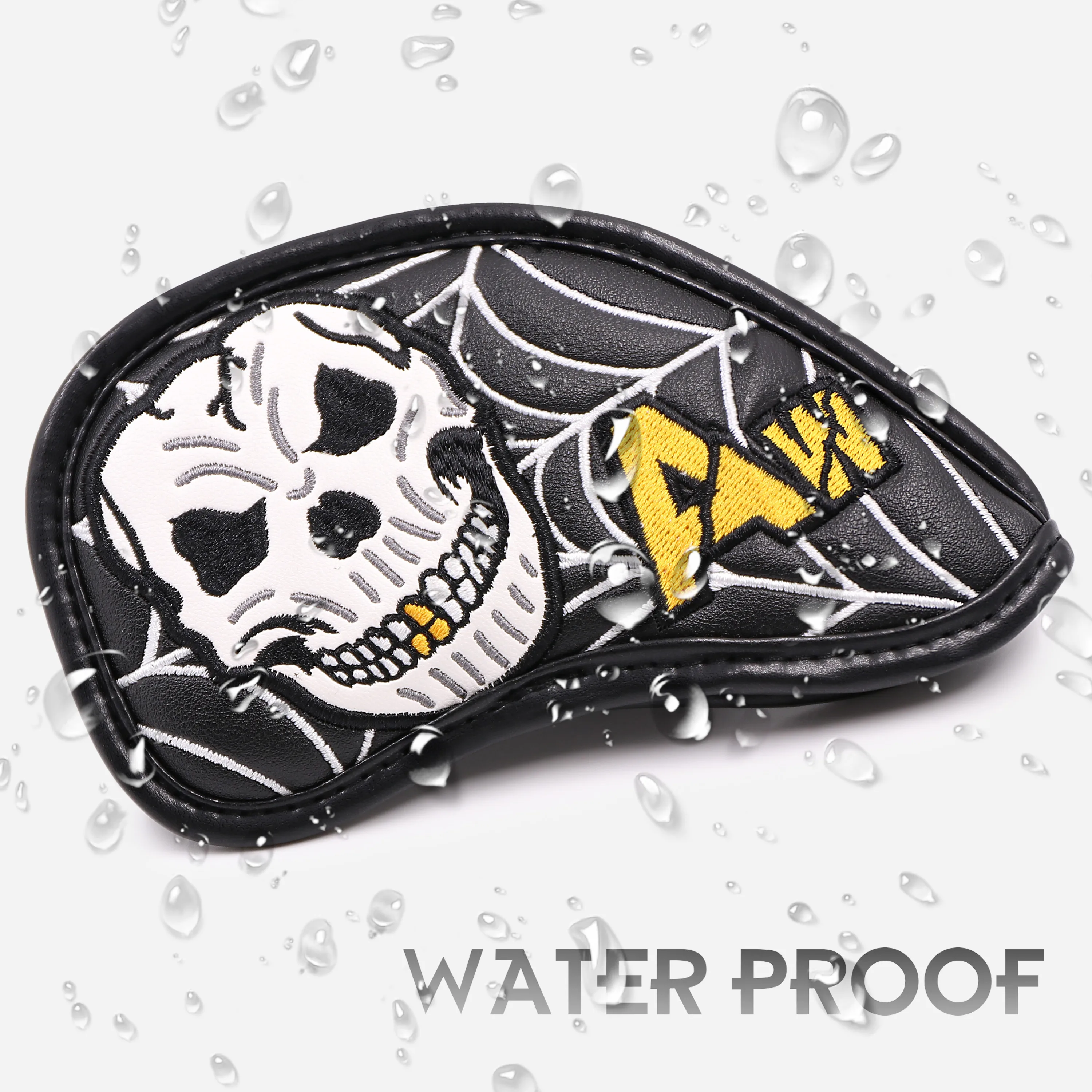 CHAMPKEY NEW Original Design Skull Golf Iron Headcover 10 PCS/SET High Quality Pu Leather Golf Head Cover