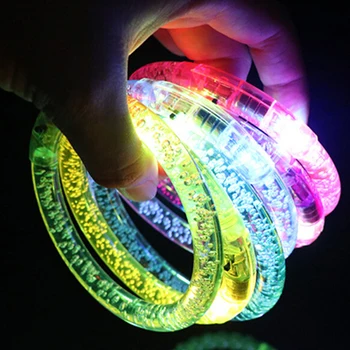 

5/10Pcs Christmas Party Supplies LED Bracelet Light Up Flash Bracelet Luminous Bracelet Toys For Children Baby Toys