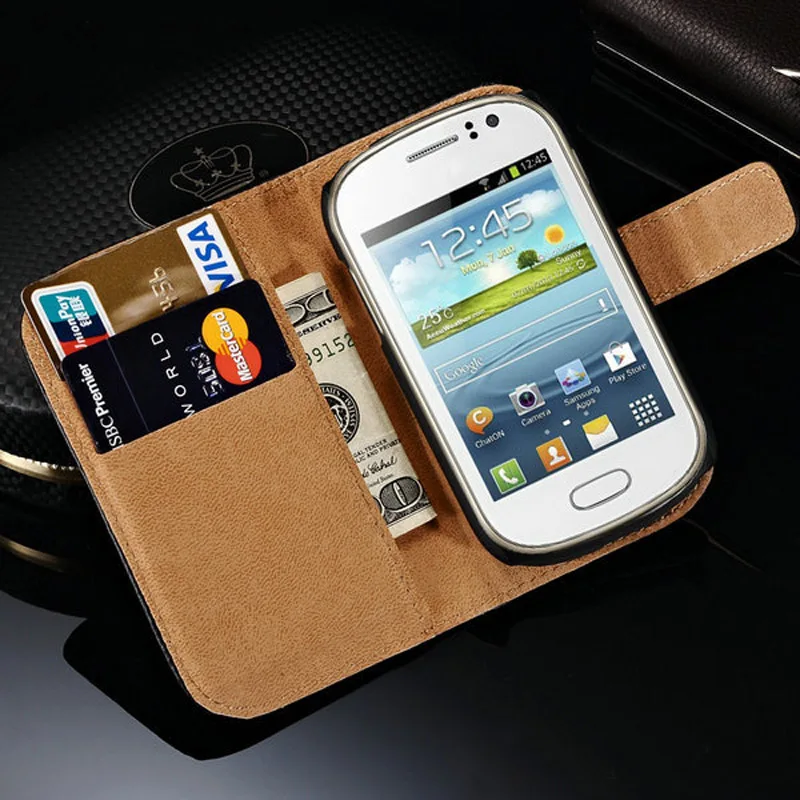 Vintage Genuine Leather Case for Samsung Galaxy Fame S6810 S6812 Phone