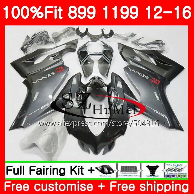 

Injection For DUCATI 899R 1199R 899 899S S R Silver grey 94SH4 1199 12 13 14 15 16 1199S 2012 2013 2014 2015 2016 Fairings kit