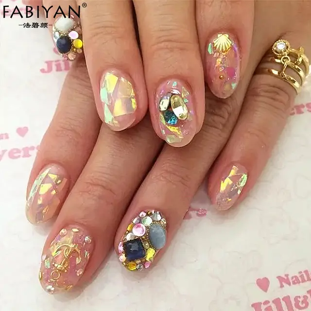 12 Colors Decoration Nail Art Shell Glitter Cellophane Sequins