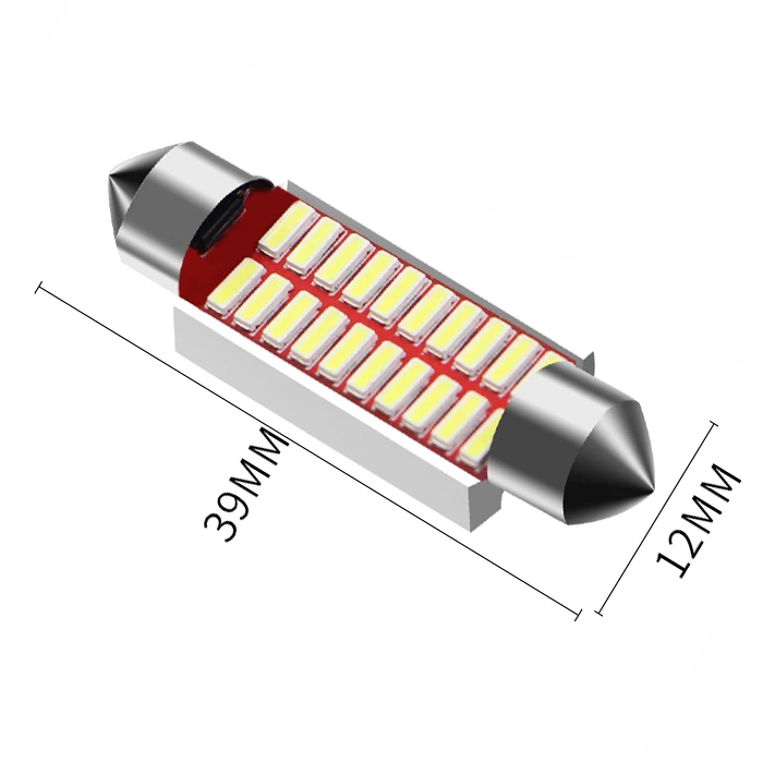 Гирлянда 31 мм 36 мм 39 мм 42 мм светодиодный светильник C5W C10W супер яркий 4014 SMD Canbus без ошибок авто Интерьер Doom лампа автомобильный Стайлинг светильник - Испускаемый цвет: 39mm