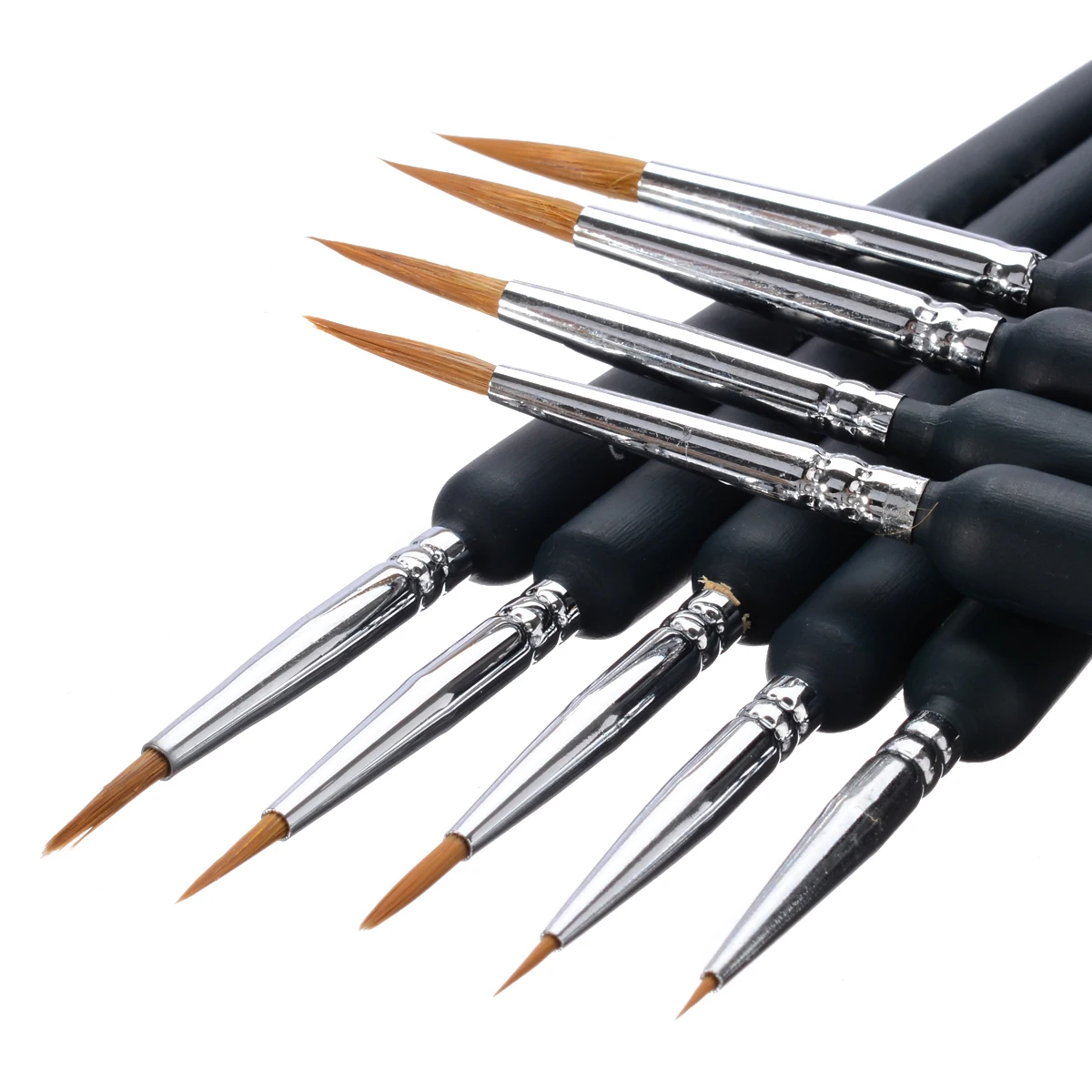 9pcs/Set Paint Brushes Artist Weasel Hair Brush Pen For Oil Painting Gouache Watercolor Paint For Beginners Drawing