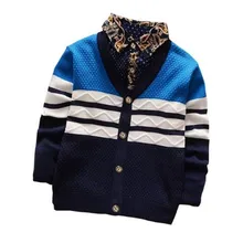 Весенне-осенний Рождественский свитер для мальчиков, кардиган, вязаные детские свитера, джемперы для мальчиков, вязаная верхняя одежда для отдыха