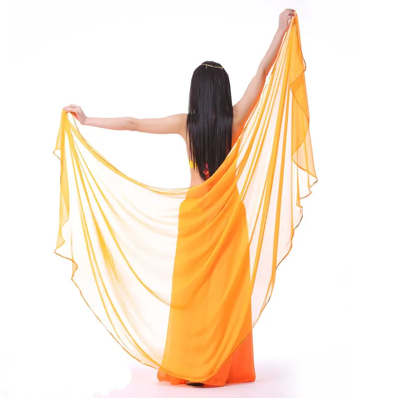 250*120 см большие длинные шифоновые вуали для танца живота шаль шарф восточные костюмы для женщин аксессуары для танца живота