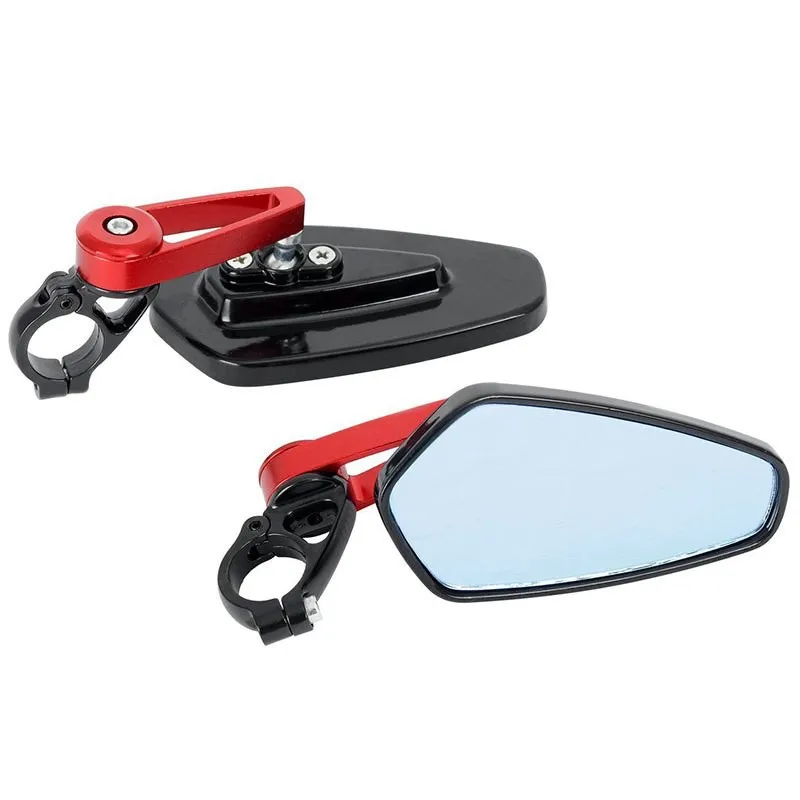 Мотоцикл модифицированное зеркало подходит 22 мм ручка концы мотоцикл 22 мм CNC зеркало на рукоятке мотоцикл пробковая рукоять зеркало заднего вида - Цвет: Красный