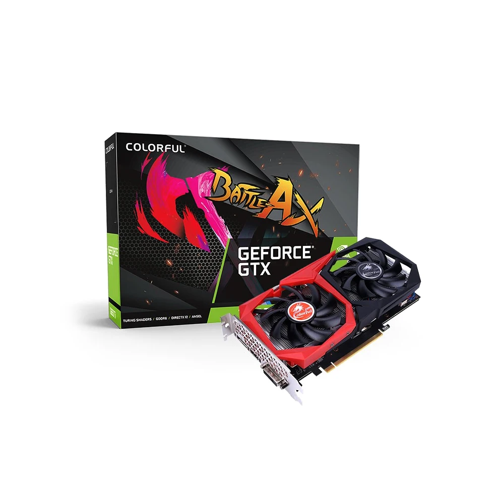 Красочные GeForce GTX 1660 графическая карта Nvidia GPU NB 6G GDDR5 видеокарта 192 бит PCI-E3.0 HDMI+ DVI видеокарта для ПК Игр