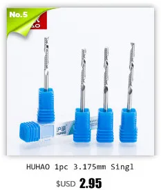 HUHAO 1 шт. 2 флейты с шариковым носом Твердосплавные Концевые Фрезы с ЧПУ фреза HRC45 R0.5 0,75 1 1,75 3 5 мм инструменты с ЧПУ фреза