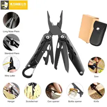 KSHIELD Multi Pliers Wire Cutter Stripper Crimping Tool Multifunctional Folding Multitool Knife Camping Survival Hand Tools цена KSHIELD Multi Pliers Wire Cutter Stripper Crimping Tool Multifunctional Folding Multitool Knife Camping Survival Hand Tools цены онлайн