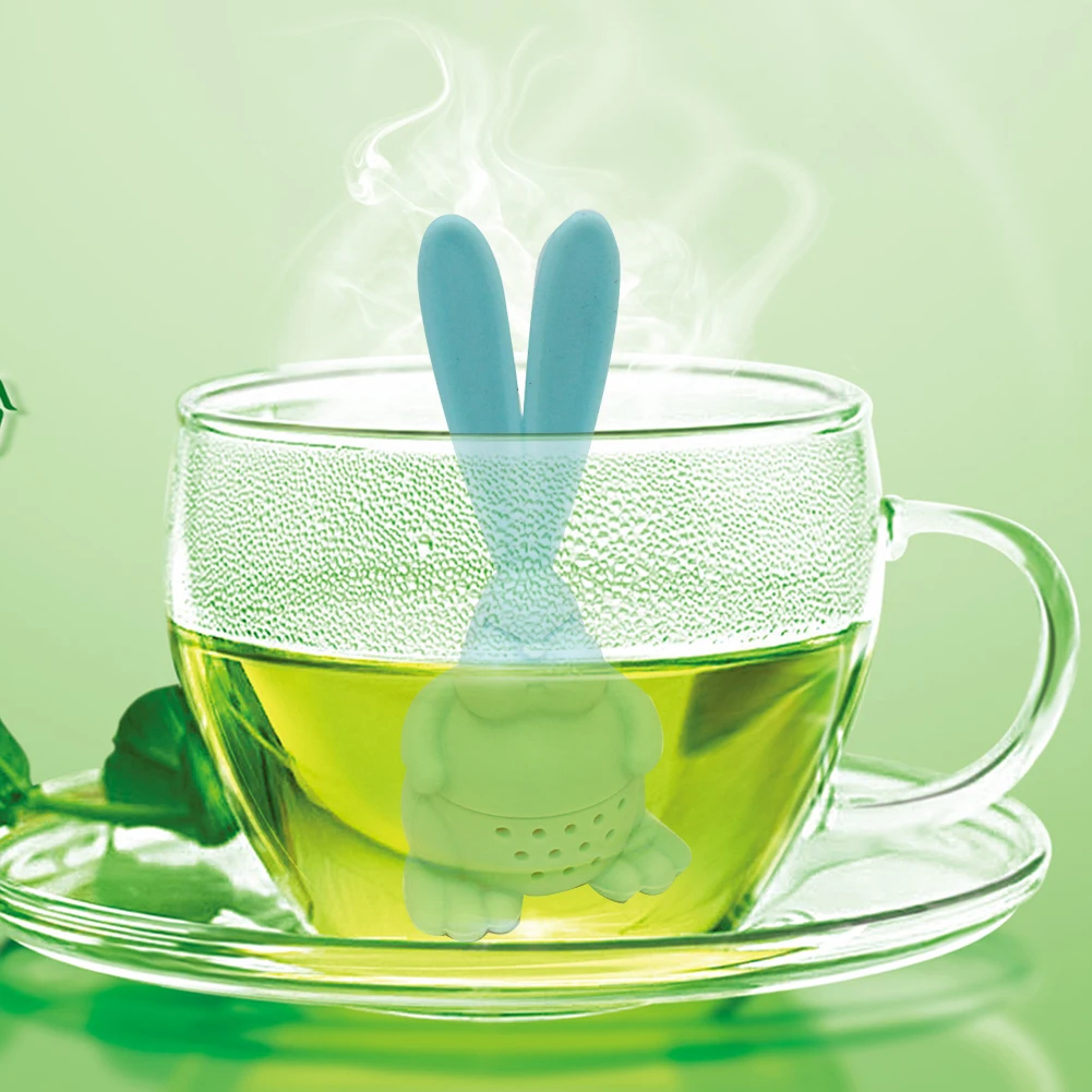 Мультфильм чай заварки воды Кролик Форма Силиконовые фильтры инфузионное чайное ситечко фильтр пустой чай мешок листовой диффузор аксессуары