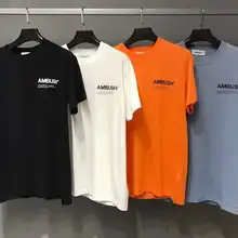 19ss засада футболка 1:1 Высокое качество классический логотип high Street Хип Хоп хлопковые футболки Xxxtentacion засада футболка для мужчин и женщин