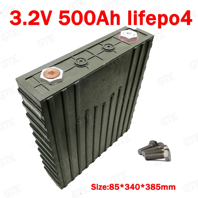 

Lifepo4 3.2V 500AH lithium battery for 12V 24V solar energy storage vehicle House hold electric supplies caravan inverter RV AVG
