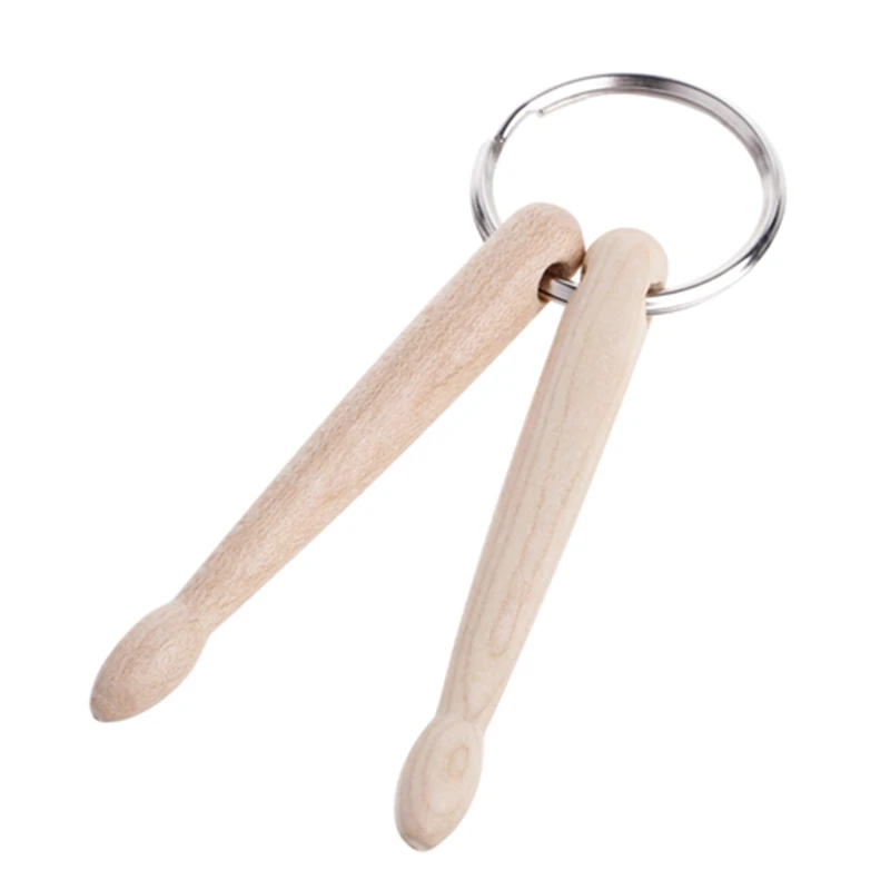 

Mini Drum Sticks Keychain Wood Drumsticks Percussion Key Ring Chain Keyrings #Y51#
