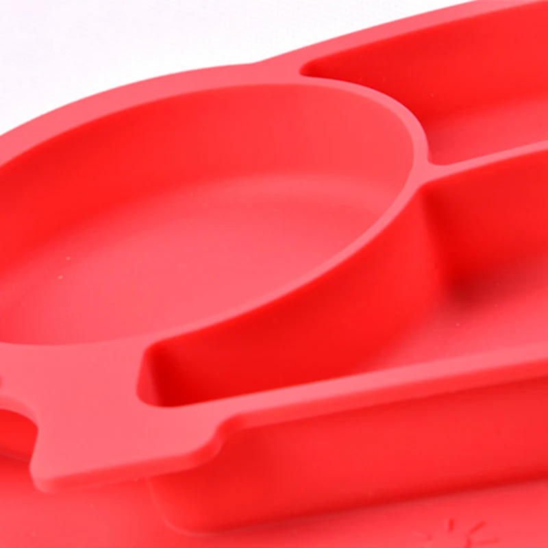 Baby Silicone Training Plate Adsorbable Bottom Design Children Feeding Food Container Infant Tableware Suction Dinnerware BB5114 (8)