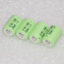 2 4 6 10 30 шт./лот 1,2 V 1/3AAA 200mAh Ni-MH Nimh 1/3 AAA аккумуляторная батарея с плоским верхом без штифтов