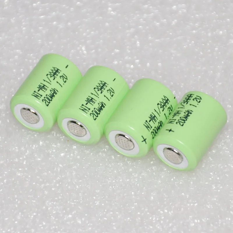 2 4 6 10 30pcs lot 1 2v 1 3aaa 200mah ni mh nimh 1 3 aaa rechargeable