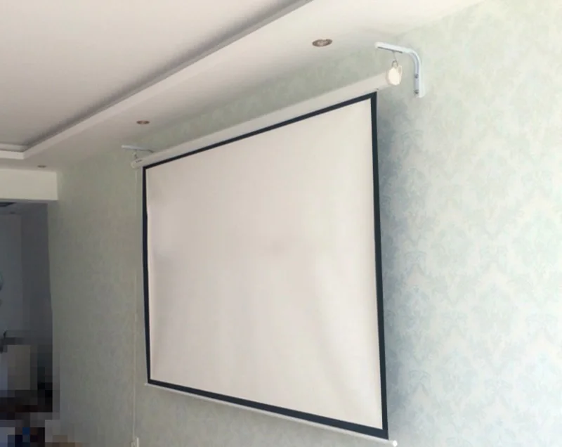 AAO 100 дюймов 16:9 большой кинотеатр моторизованный проекционный экран 100 дюймов матовый белый 3D проектор электрический экран с пультом дистанционного управления