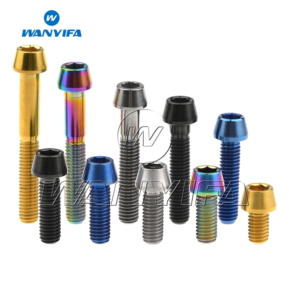 Titanium M6 x 16mm Bolt for Bicycle Headset And Brake Bolts Hex Socket Head Bolt