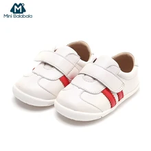 Mini Balabala детские кроссовки для малышей из натуральной кожи детская обувь для девочек мальчиков обувь первый шаг ходьбы мягкая подошва Нескользящая