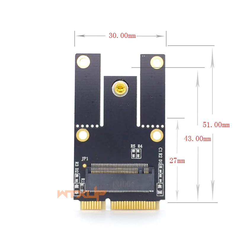 M.2 NGFF на мини-разъем pci-е(PCIe+ USB) ноутбук адаптер переменного тока для M.2 Wi-Fi Bluetooth плата Wireless WLAN Card для Intel AX200 9260 8265 8260