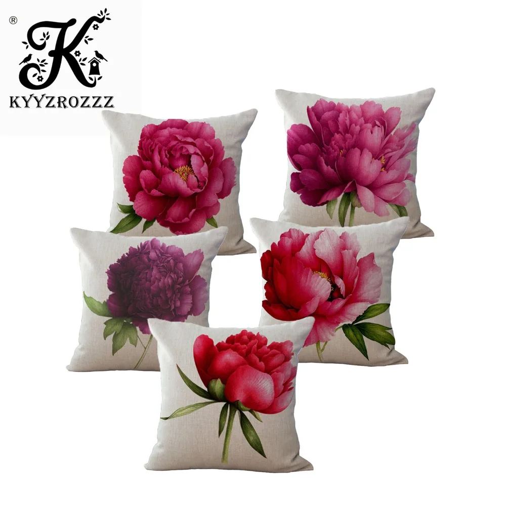 Красивый цветок Роза одна сторона печать Home Decor диван декоративная подушка для