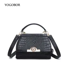 Fashion Simple Alligator Crocodile Leather Mini Small Women Lock Crossbody bag Messenger Shoulder Bag Sling Purse Lady Handbag