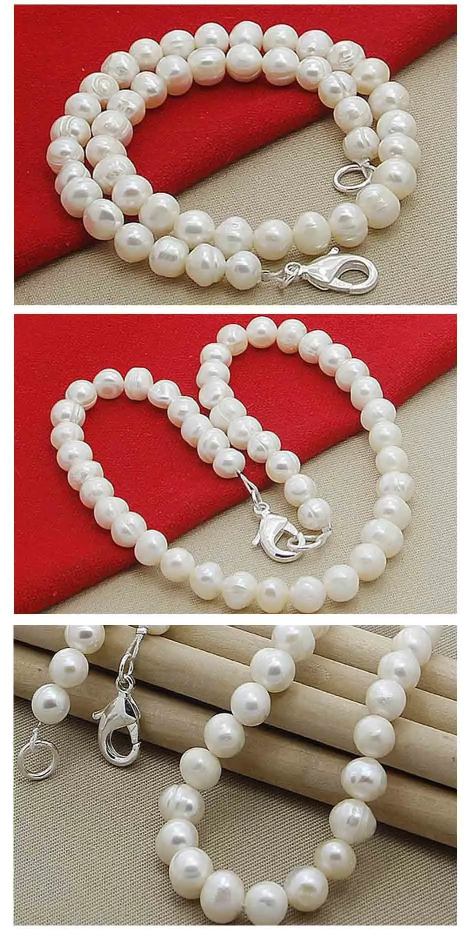 8 мм белые жемчужные ожерелья для матери Модные Ювелирные изделия Подарки