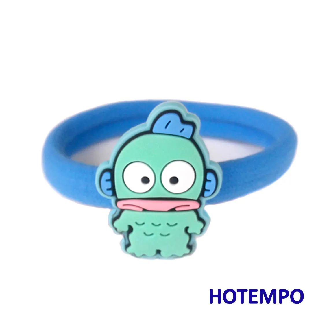 Милый мультфильм Pochacco Pekkle Maru Keroppi Kuromi Melody Twinstars Япония Kawaii Девушки эластичные волосы резинки кольцо для девочек подарок - Цвет: PVCFQ-BYR-BU