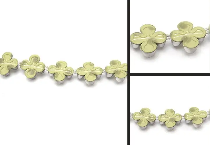 20 ярдов цветок круглые жемчужные бусины с УФ покрытием отделка цепи для шитья Apperal сумка обувь крышка Украшение воротника