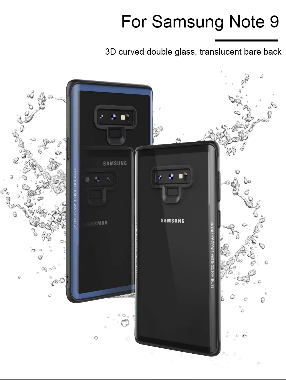 Ascromy For Samsung Note 9 Phone Case Silicone Glass Shockproof Luxury Glitter Cover For Samsung Galaxy S9 Plus Capa Accessories (1)