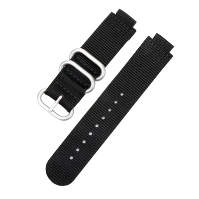black silver buckle Холст нейлоновый ремешок для наручных часов Garmin forerunner 735XT 220 230 235 620 630 ремешок для наручных часов, нейлоновый ремешок для наручных часов Garmin forerunner ремешок Ремни - Цвет: black silver buckle
