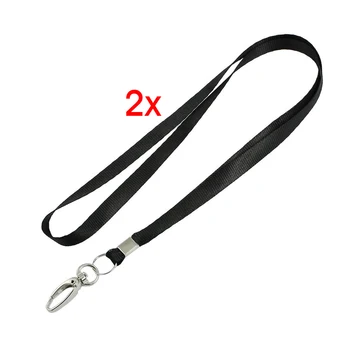 

2 Pcs Black Nylon String Cord Keys Holding Lanyard 16.5" Length