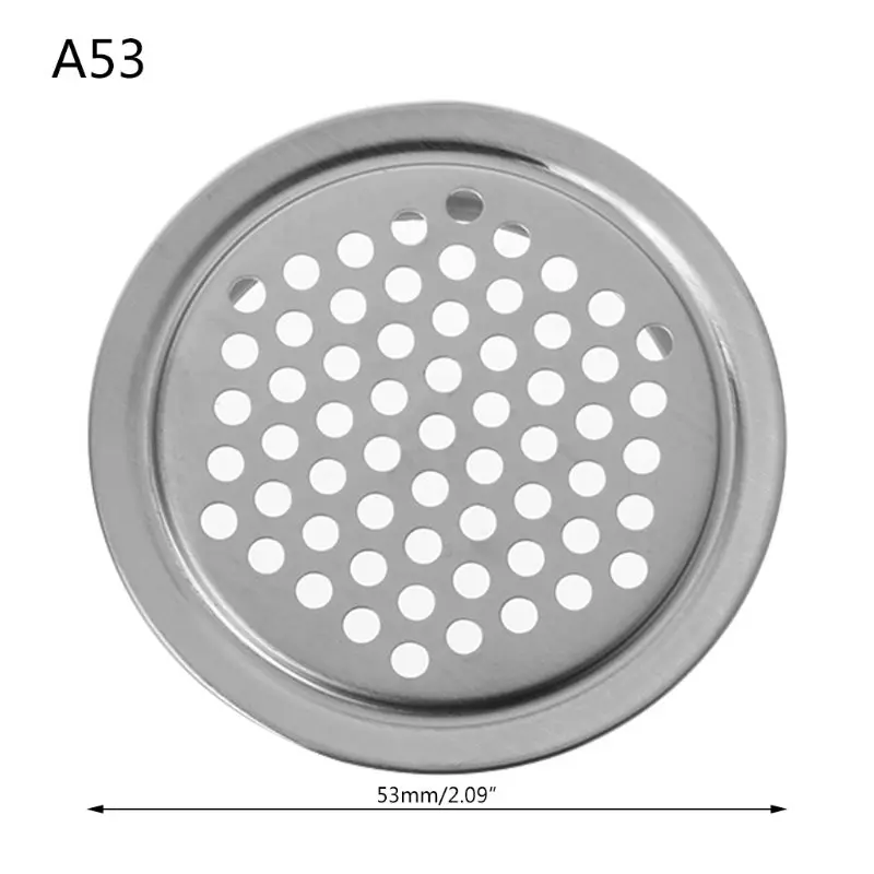 1 шт. отверстие из нержавеющей стали вентиляционная решетка круглой формы вентиляционные сетки отверстия 19 мм, 25 мм, 29 мм, 35 мм, 53 мм - Цвет: Flat 53mm