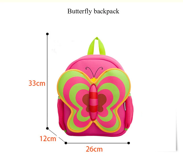 KOKOCAT 3D милые бабочки водонепроницаемые детские школьные сумки Мультяшные животные школьные рюкзаки для девочек подростков большой емкости Детские