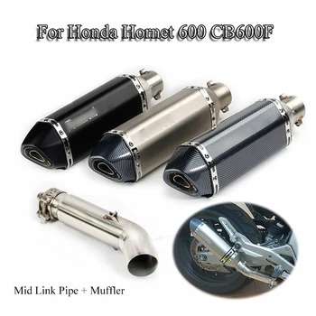 

Hornet 600 CB600F Exhaust Muffler Pipe Set Exhaust Middle Link Pipe Muffler Tip Tube pipe For Honda Hornet 600 cb600f Dirt Bike