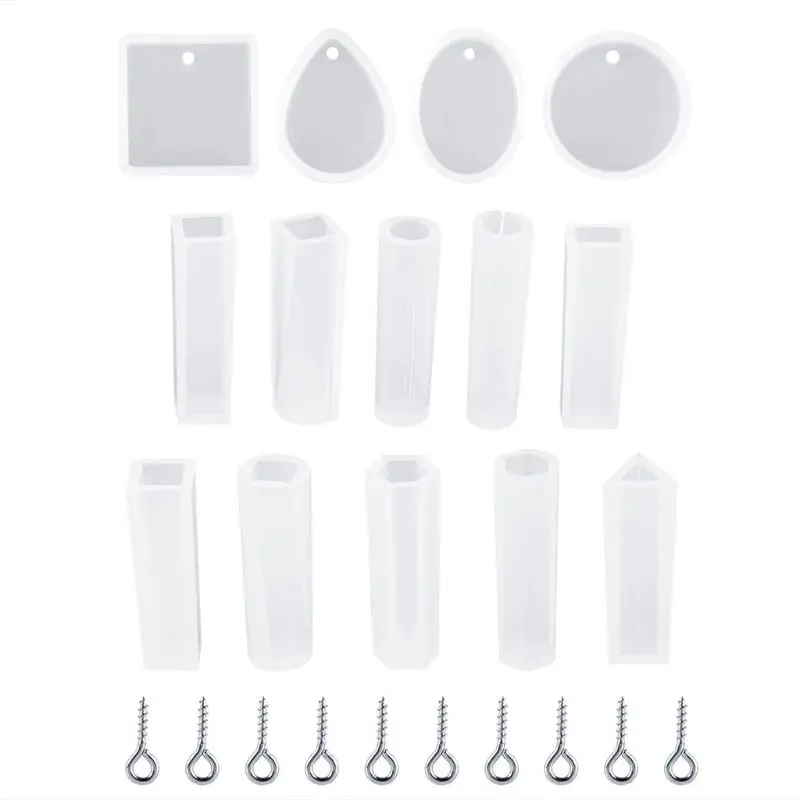 1 Set Silicone Mold Kit Epoxy Resin DIY Jewelry Making ...