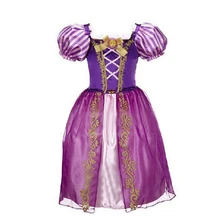 Rapunzel Girl Dress Summer 2016 Snow White Princess Dress Aurora Girls Dresses Kids Party Halloween Costume Clothes