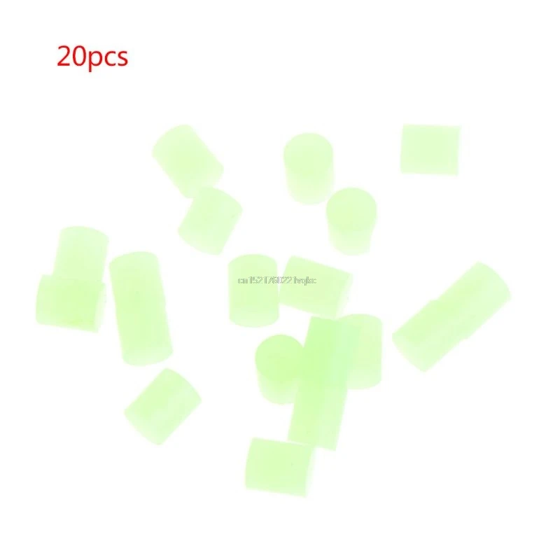 

20 Pcs/Set Fishing Beads Glow Night Luminous Silicone Pop Up Boilies Bait Lure Stop Attractive Bead Accessories