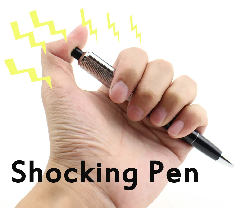 Hot Sale Fancy Ball Point Pen Amazing Electric Shocking Pen Electric