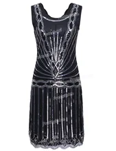 PrettyGuide Women 1920s Vintage Art Deco Sequin Inspired Great Gatsby Flapper Cocktail Party Dress