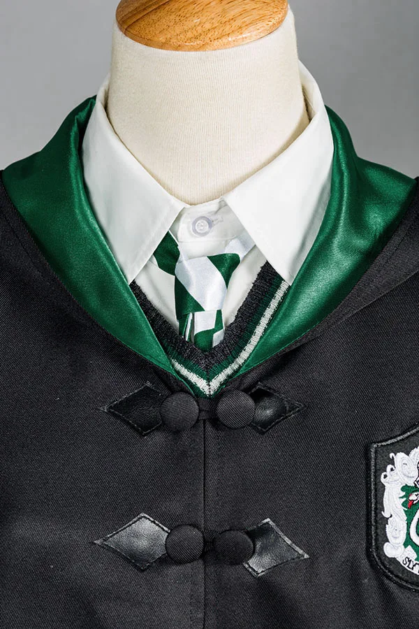 Детская школа Слизерин Униформа Draco Malfoy косплей костюм для ребенка Haloowenn