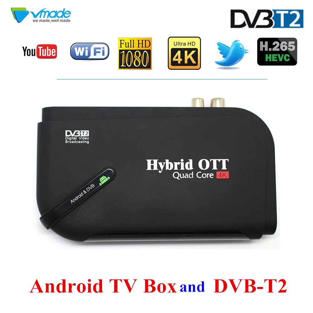 

Vmade M8S Plus DVB-T2 / T TV Box Android 7.1 Amlogic S905D 1GB DDR3 RAM 8GB ROM WiFi H.265 Set Top Box DVB KII Media Player