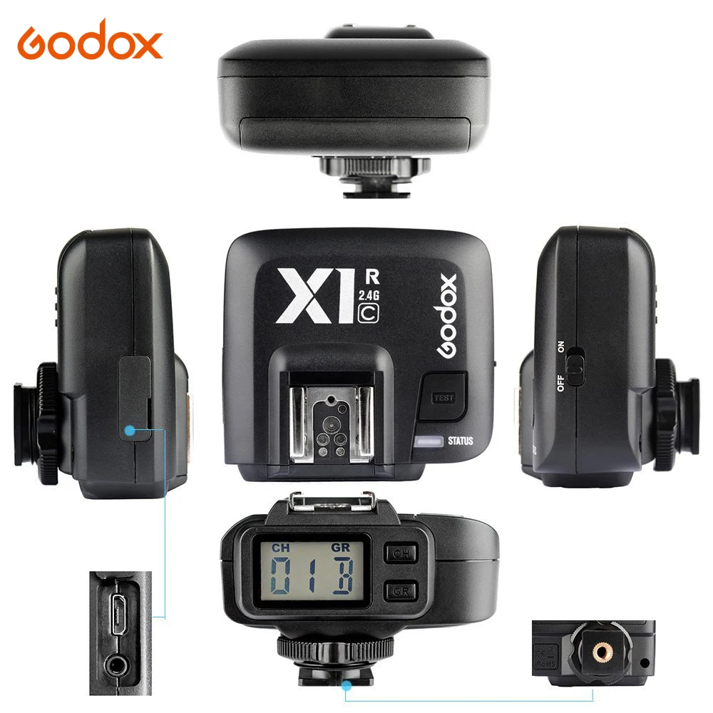 Godox X1t X1 kit TTL 2 4G беспроводной триггерный передатчик вспышки приемник для Canon Nikon Sony