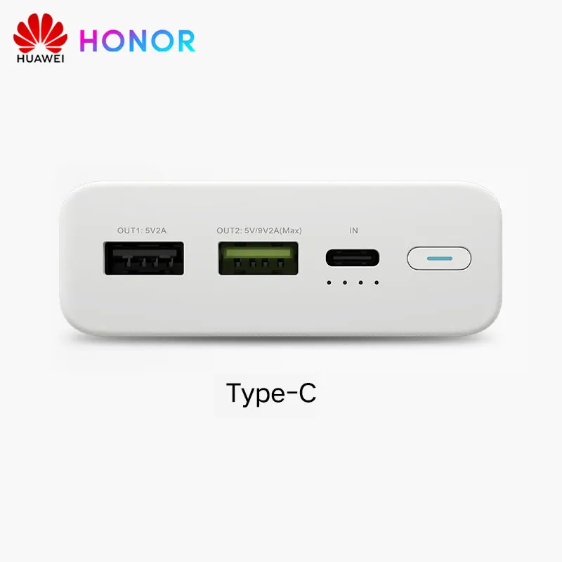 Huawei Honor power Bank 2, 20000 мА/ч, Макс., 18 Вт, двусторонняя быстрая зарядка, портативный внешний аккумулятор для Honor 10, V20, Magic 2, Nova 3, 4 - Цвет: Type-C Interface