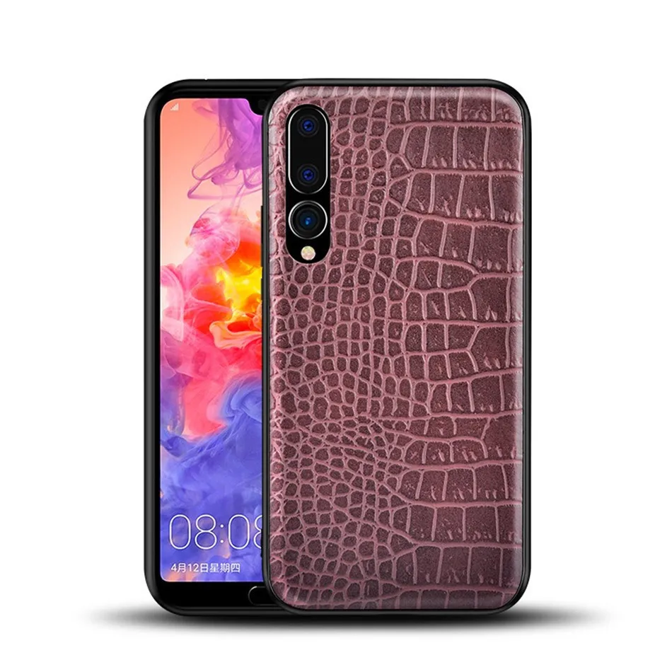 Retro Vintage Crocodile Snake Pattern Case For Huawei P20 Pro Printed PU Leather Soft Luxury Phone Back Cover For Huawei P20 (11)