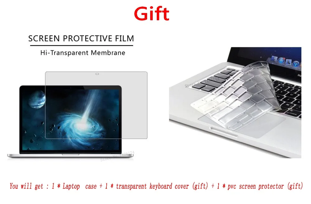 Прозрачный чехол EQHTX для Apple macbook Air Pro Retina 11 12 13 15 сумка ноутбука новый Чехол 3 с