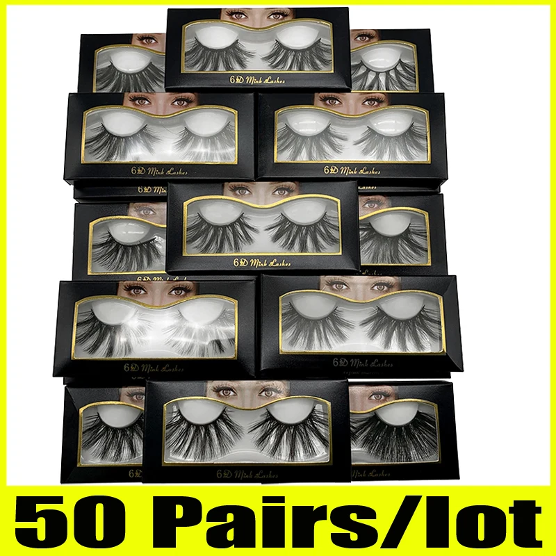 

20/30/50 Pairs 25mm Lashes Wholesale 25 mm False Eyelashes Thick Strip 25mm 3D Mink Lashes Makeup Dramatic Long Mink eyelashes