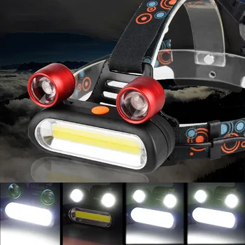 

LED Fishing Head Lamp T6 COB 35000LM Headlamp Flashlight Torch Headlight Frontal Lantern Outdoor At Night 18650 Battery With USB