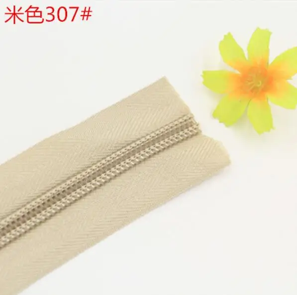 Durable Nylon Coil Zippers with Silver Sliders