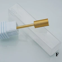 Очень хорошего качества! Твердосплавное золотое покрытие ногтей сверло небольшое сверло для электрических маникюрные машинки пилочки для педикюра Инструменты для ногтевого салона